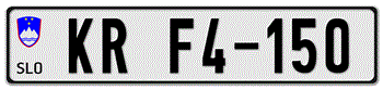 SLOVENIA EURO LICENSE  PLATE  --