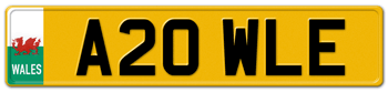 WALES EURO REAR LICENSE PLATE --