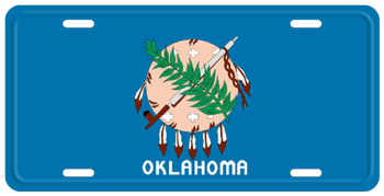 OKLAHOMA STATE FLAG LICENSE PLATE