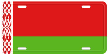 BELARUS FLAG LICENSE PLATE