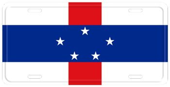 NETHERLANDS ANTILLES FLAG LICENSE PLATE