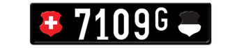 1905-1932 SWITZERLAND(FRIBOURG) LICENSE PLATE
