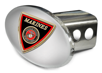 MARINES SHIELD EMBLEM 3D TRAILER HITCH COVER