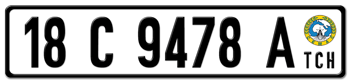 CHAD LICENSE PLATE intchad