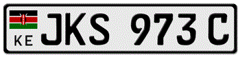 KENYA LICENSE PLATE intknya