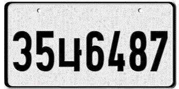 KOREA (SOUTH) U.S. STYLE LICENSE PLATE --