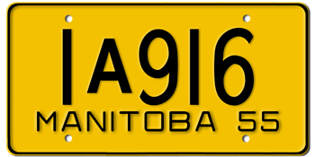 1955 MANITOBA LICENSE PLATE -