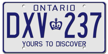 1982 ONTARIO LICENSE PLATE -