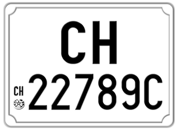 ITALY EURO SQUARE LICENSE PLATE PROVINCE OF CHIETI ISSUED BETWEEN 1977 TO 1994. -