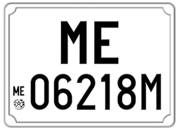 ITALY EURO SQUARE LICENSE PLATE PROVINCE OF MESSINA ISSUED BETWEEN 1977 TO 1994. -