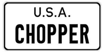 MOTORCYCLE LICENSE PLATE MC000WK -  AND STATE/COUNTRY