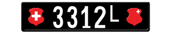 1905-1932 SWITZERLAND(SCHWYZ) LICENSE PLATE --