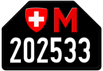 SWISS MILITARY LICENSE PLATE -
