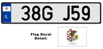 ILLINOIS EUROSTYLE LICENSE  PLATE  --