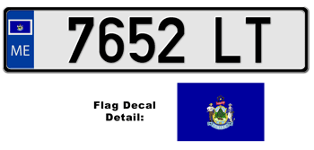 MAINE EUROSTYLE LICENSE PLATE --