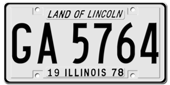 1978 ILLINOIS STATE LICENSE PLATE -