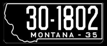 1935 MONTANA STATE LICENSE PLATE -