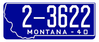 1940 MONTANA STATE LICENSE PLATE -