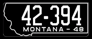 1948 MONTANA STATE LICENSE PLATE -