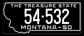 1950 MONTANA STATE LICENSE PLATE -