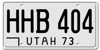 1973 UTAH STATE LICENSE PLATE--