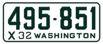 1932 WASHINGTON STATE LICENSE PLATE -
