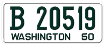 1950 WASHINGTON STATE LICENSE PLATE -