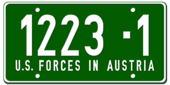 U.S. FORCES IN AUSTRIA ISSUED BETWEEN 1954-1955 -