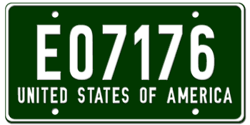 U.S. FORCES IN GERMANY LICENSE PLATE ISSUED IN 1947 -