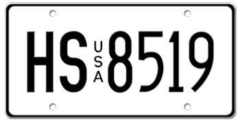 U.S. FORCES IN GERMANY LICENSE PLATE ISSUED BETWEEN 1982-1990 -