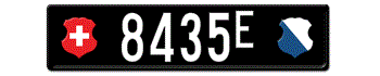 1905-1932 SWITZERLAND(ZURICH) LICENSE PLATE
