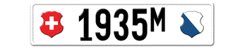 1905-1932 SWITZERLAND(ZURICH) LICENSE PLATE --