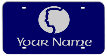 CUSTOM GEMINI ZODIAC BLUE LASER LICENSE PLATE