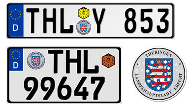 Th&uuml;ringen License Plates