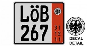 "custom german license plates"