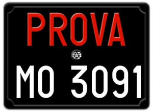 "replica italian license plates"