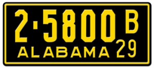 Alabama License Plates