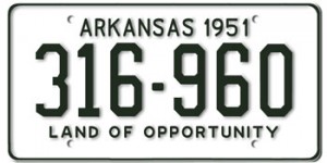 Arkansas License Plates