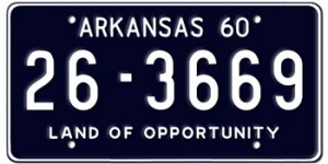 Arkansas License Plates