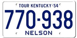 Kentucky License Plates