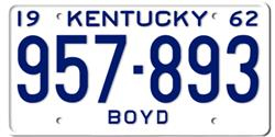 Kentucky License Plates Kentucky License Plates