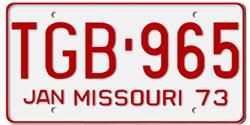 Missouri License Plates
