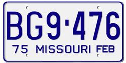 Missouri License Plates