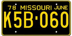 Missouri License Plates