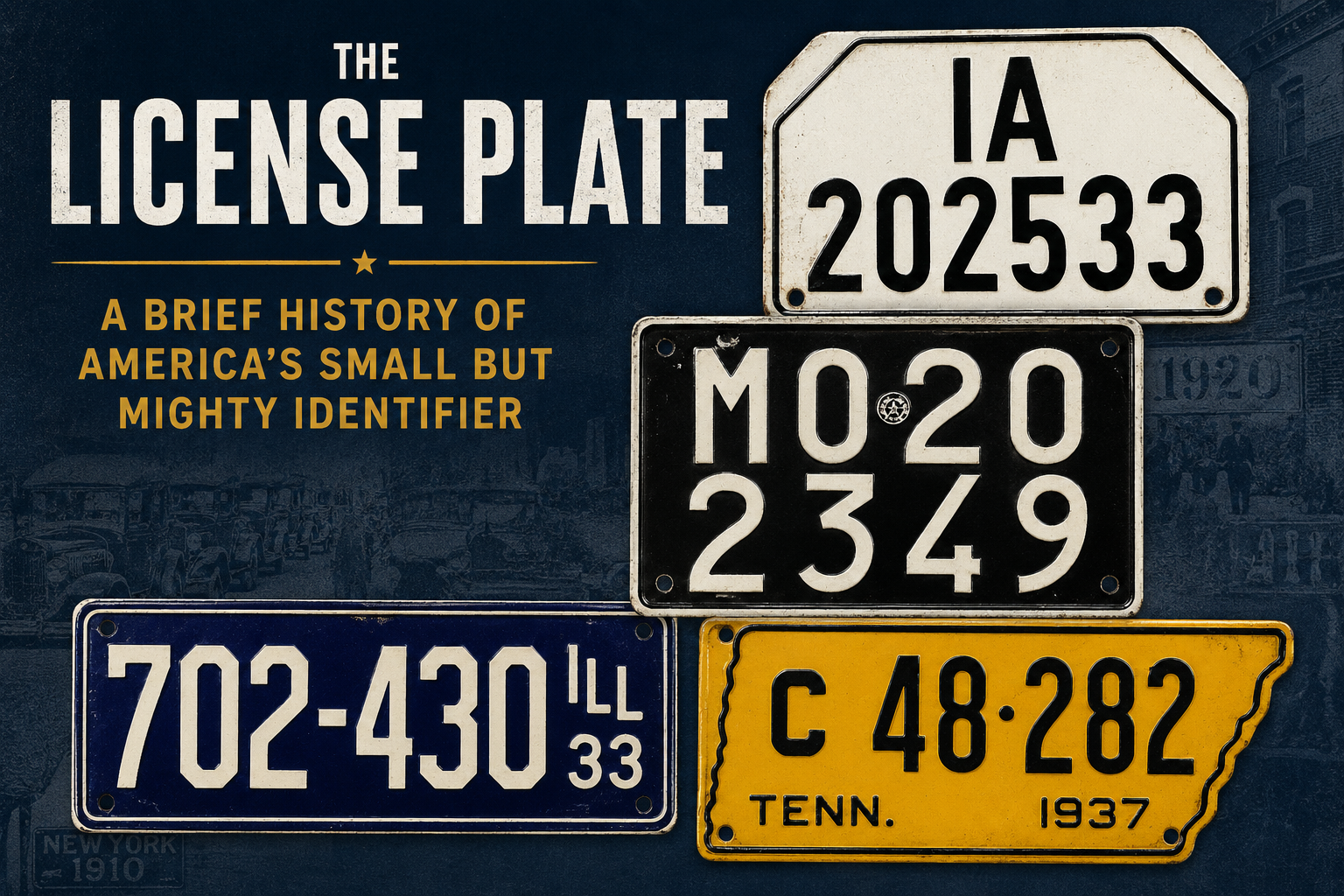 Year of Manufacture Classic Car License Plates