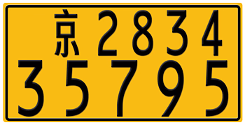 Authentic Japanese yellow kei car license plate with correct Japanese font