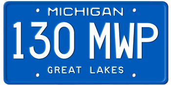 Blue Background White Text US Custom License Plate