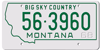 Green Text US Custom License Plate