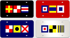 Custom nautical license plates