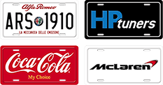 Promotional license plates